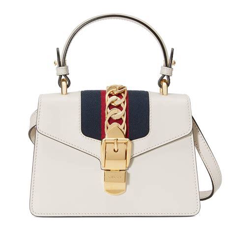 gucci white sylvie bag embroidered price|Gucci boston bag guccissima.